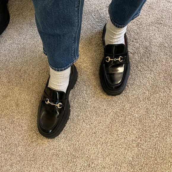 Elegant Black Penny Platform Loafers from Thursday Boots - Picture 4 of 5